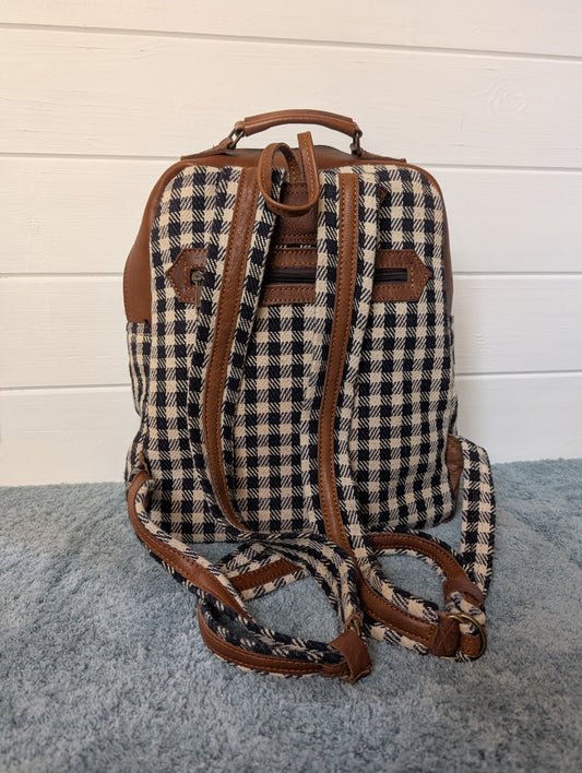 Gheri cotton medium checkered backpack