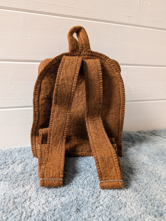Felt handmade monkey backpack