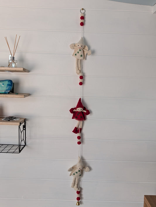 Felt fairy hanging garland
