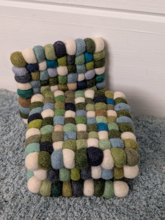 Felt handmade cup coasters