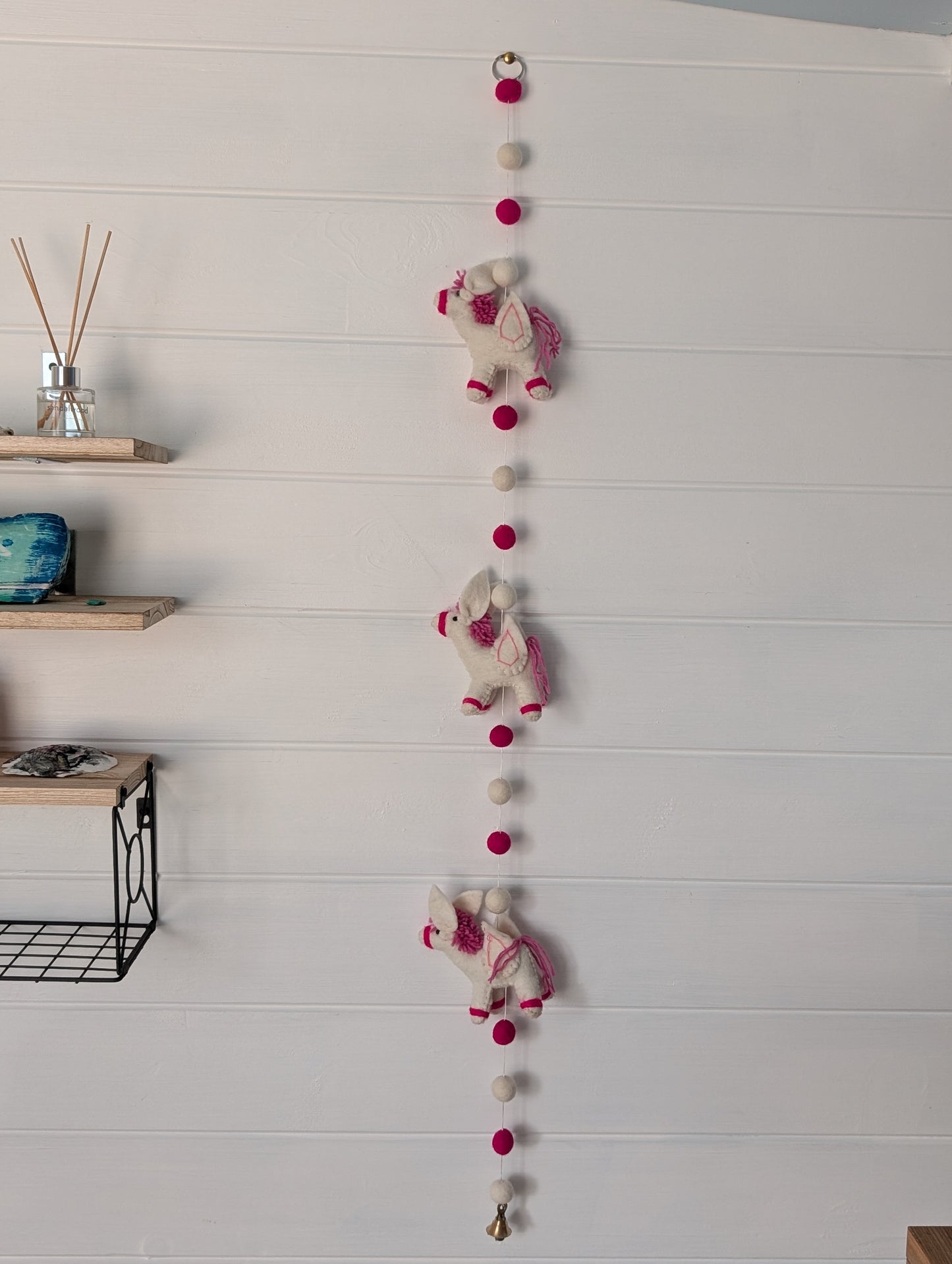 Felt handmade unicorn hanging garland