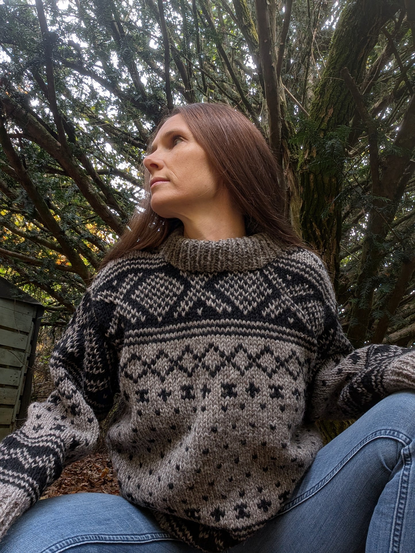 Unisex chunky knit wool jumper