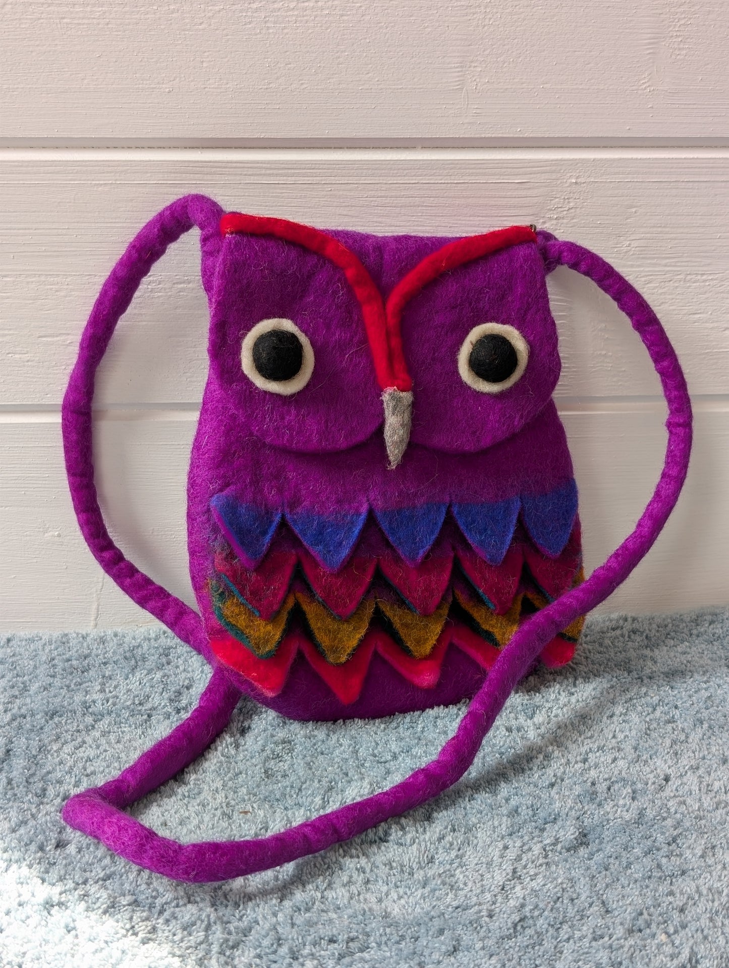 Felt handmade owl handbag